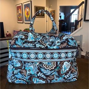 Vera Bradley Medium Weekender Duffle Bag Java Blue